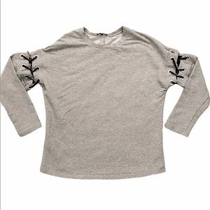 DREW laced sleeve sweatshirt